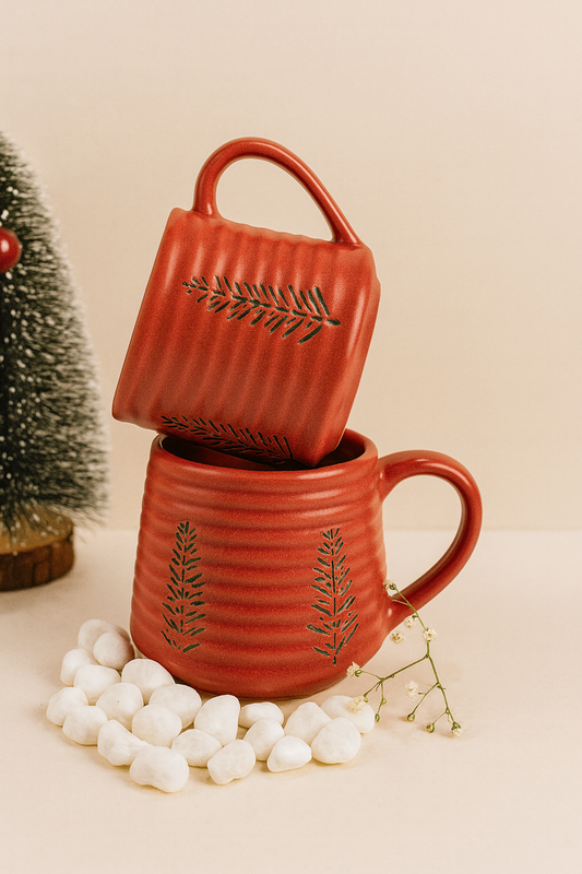 Red Christmasy Pine Mug🌲 (300ml)