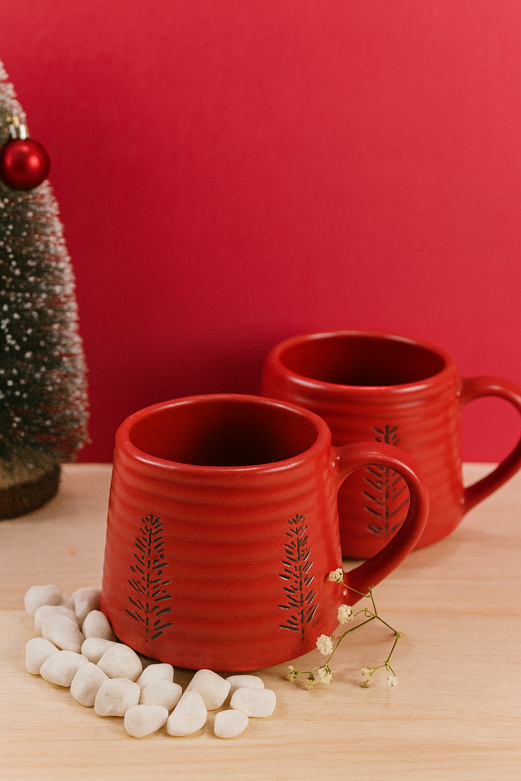 Red Christmasy Pine Mug🌲 (300ml)