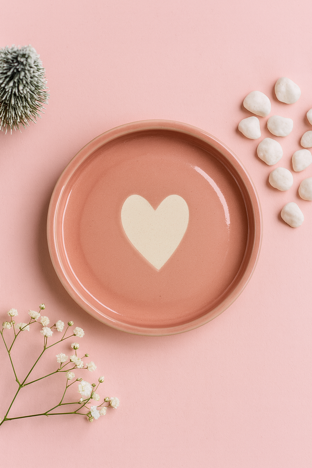 Cozy Red Heart Mug with Saucer❤️