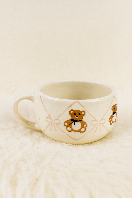Teddy Bow Ceramic Mug 🧸 (250ml)
