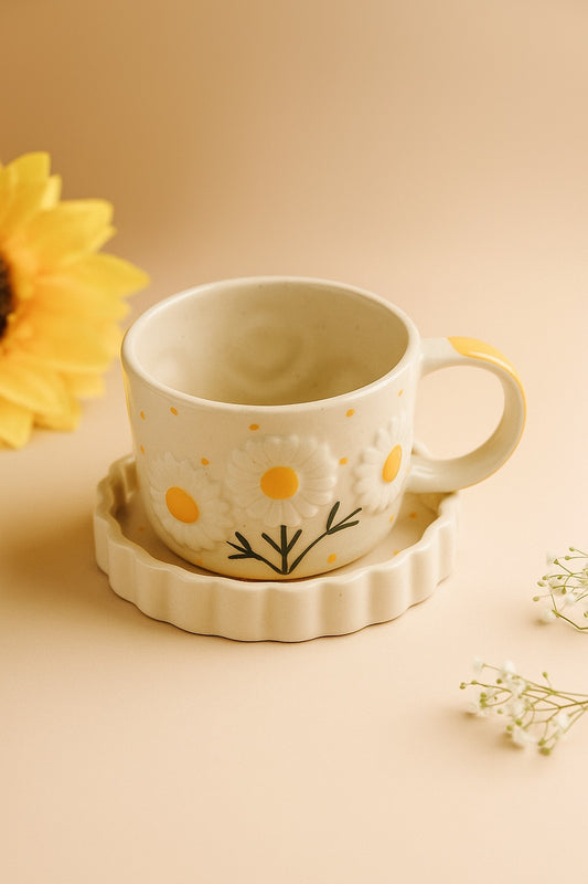 Flowers ceramic Tea Cup